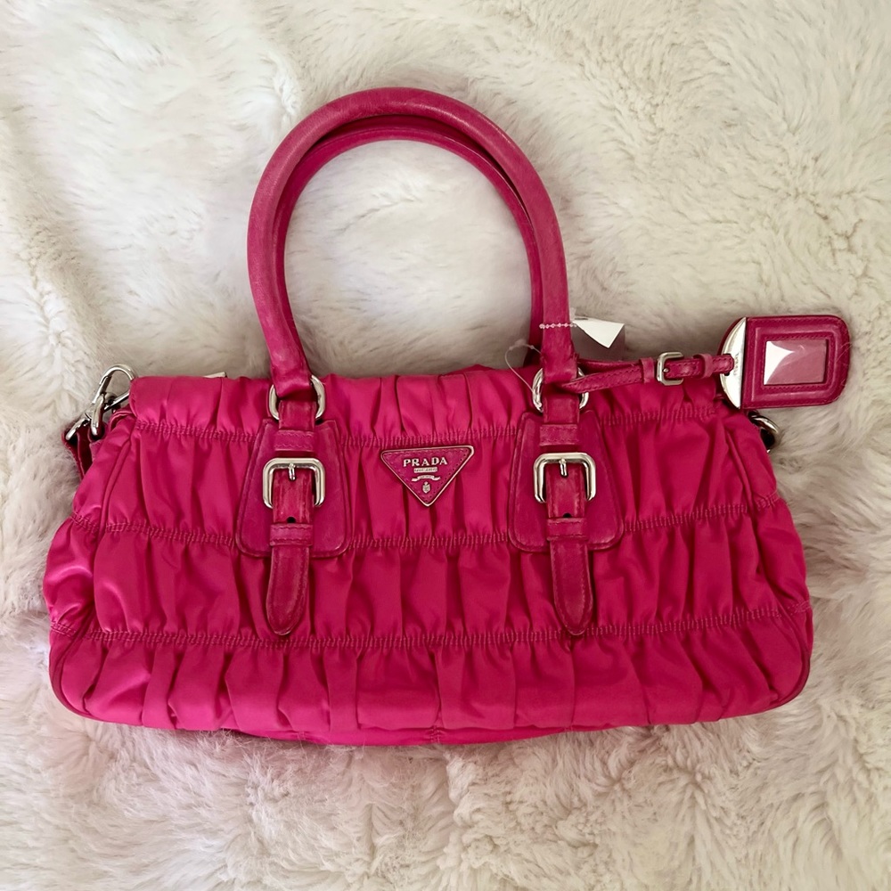 Prada Tessuto Gaufre Sat PINK